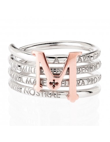 TUUM TUAM X ring in rhodium-plated silver and 9kt rose gold MATE0090C0R