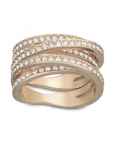 Swarovski Rose gold plated Spiral ring