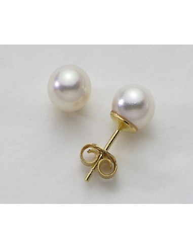 Mikiko Women's earrings in yellow gold with pearls MGTR70