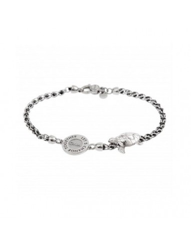 Tuum Gaia bracelet in burnished silver with drop chain spinels and medal GAIAEB9SAC0