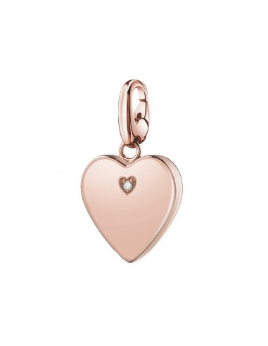 Salvini Charms of Love heart pendant in pink silver and diamond 20077086