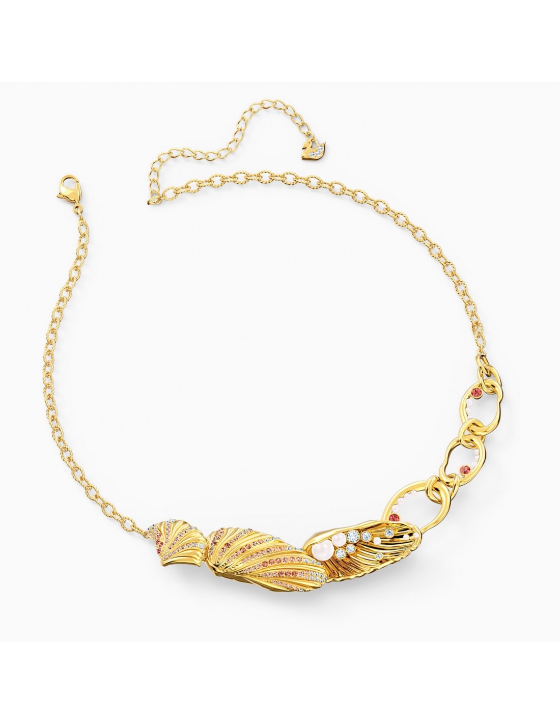 Swarovski Shell Angel gold-plated necklace 5520667