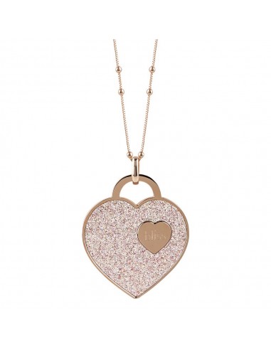 Bliss Glittermania bronze necklace with heart 20077542