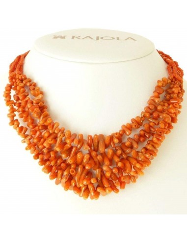Rajola HAPPY Sciacca coral and 54-157-5C gold necklace