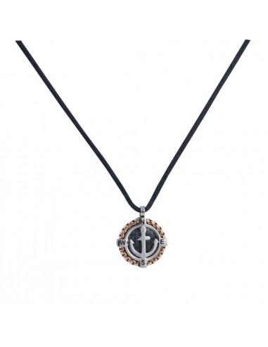 RossoAmante necklace with pendant in diamond steel and carbon fiber UCN150OI