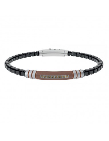 RossoAmante bracelet in steel and brown stones UBR467PR