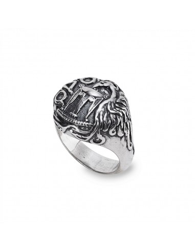 Gerardo Sacco chevalier Rinascita ring in Silver 28009