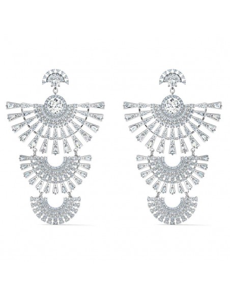 Swarovski Sparkling Dance Dial Up earrings rhodium plated 5568008