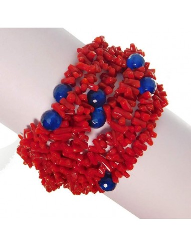 Rajola Lucilla women's bracelet in blue agate coral and gold 54-391-1618L
