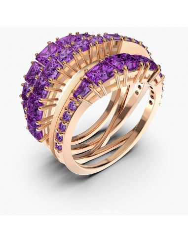 Swarovski Twist Wrap women's ring rose gold plated