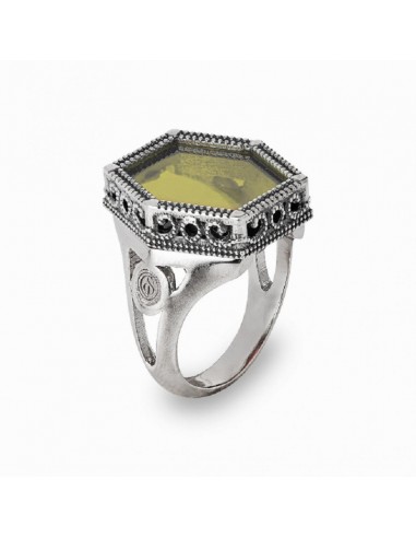 Gerardo Sacco anello Mattonelle in argento e pietra 28023ve