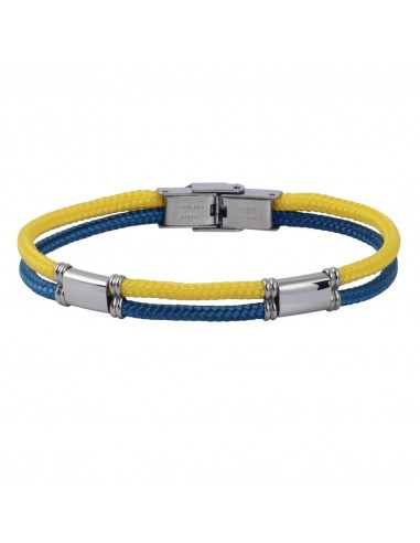 RossoAmante men's bracelet in steel and nautical rope UBR011BY