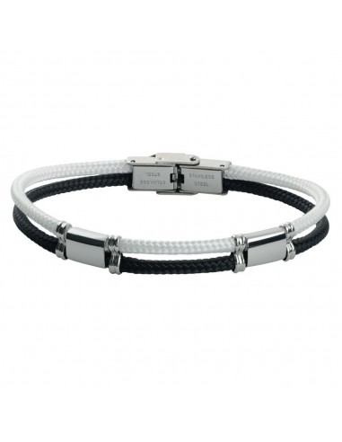 RossoAmante men's bracelet in steel and nautical rope UBR011WN