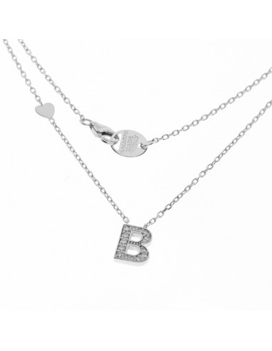 Salvini Be happy necklace with letter B in white gold and diamonds 20089231