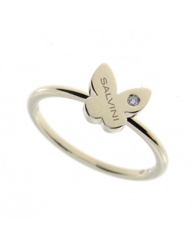 Salvini I Segni Yellow gold butterfly ring with diamond 20089319