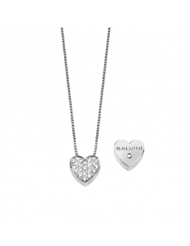 Salvini I Segni Necklace with heart in white gold and diamonds 20067543