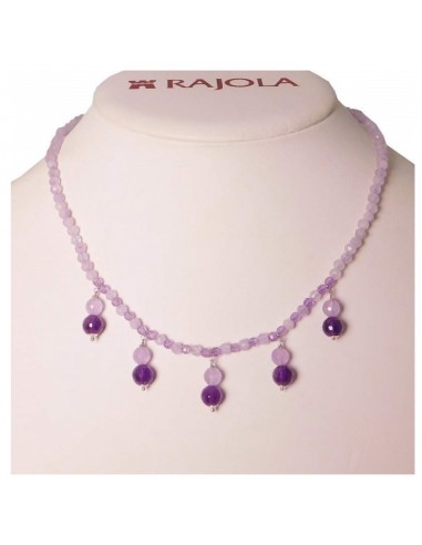 Rajola OXFORD necklace in amethyst and silver 45-391-6