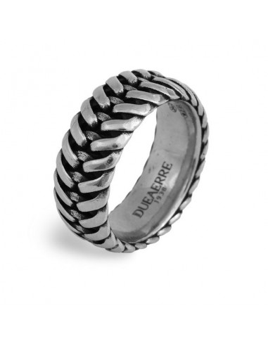 Dueaerre silver ring Carattere 210690300