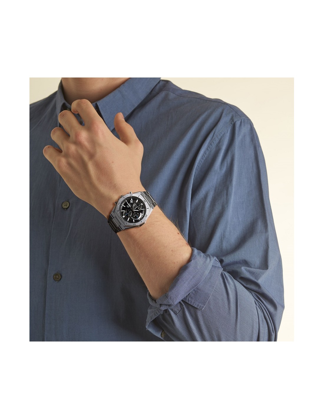 Casio Edifice Chrono men's watch in steel EFB-680D-1AVUEF