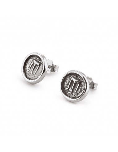 Gerardo Sacco Magna Grecia silver earrings with coin 38246