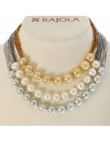 Rajola VITA collana da donna in ematite perle e oro 54-181-15