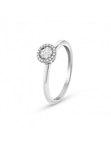 Bliss Rugiada anello da donna in oro bianco e diamanti 20093010