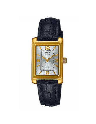 Casio women's time only watch in leather strap LTP-1234PGL-7A2EF