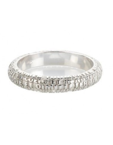 TUUM Ring in white gold 9Kt with Our Father in relief FEMCL0300B