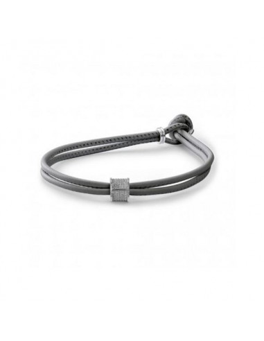 TUUM INCIPIT COLOR Pater in rhodium-plated Silver with lead leather cord INCIP900PP0